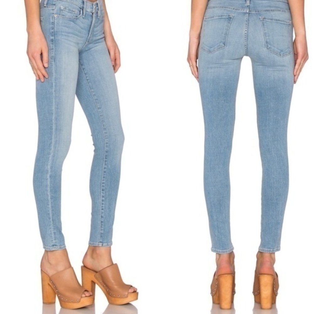 Frame Denim MidRise Le Skinny De Jeanne in Antibes - Picture 1 of 6